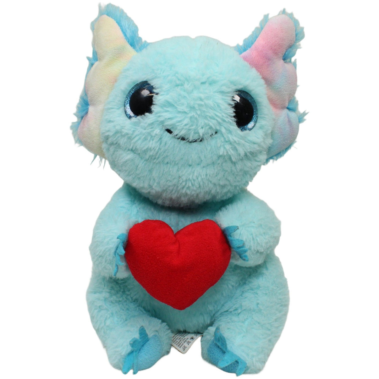 123000023971 Toys Unlimited Türkises Axolotl mit Herz, stehend Kuscheltier Kumpel Leo 25cm Axolotl Blau