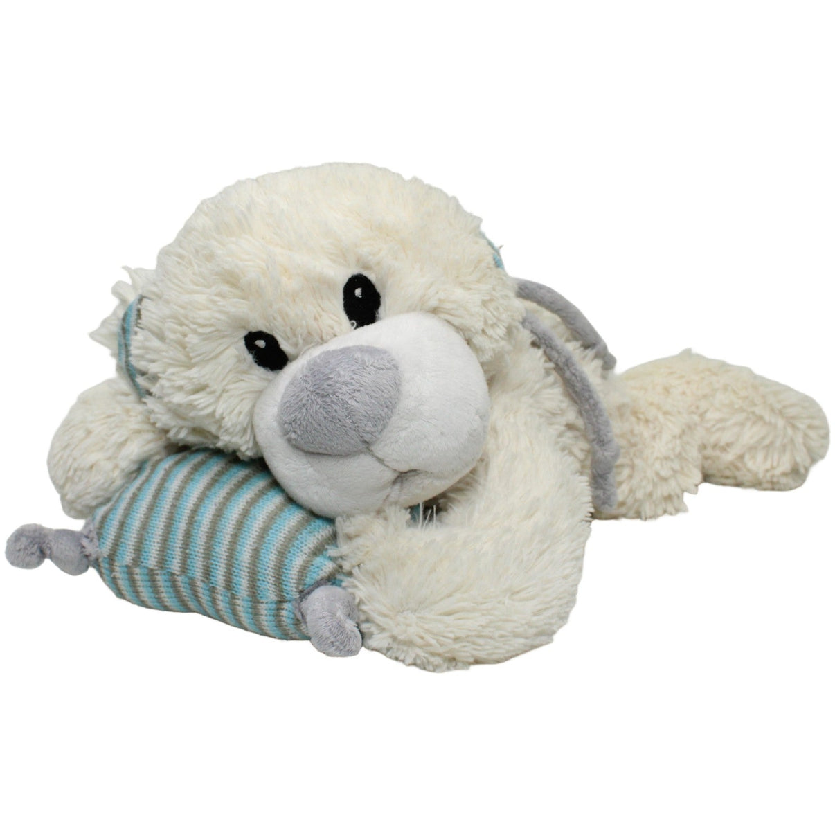 123000024002 FOREST DISTRIBUTION Eisbär mit gestreiftem Kissen, liegend Kuscheltier Kumpel Leo 30cm Blau ebay - stofftiere