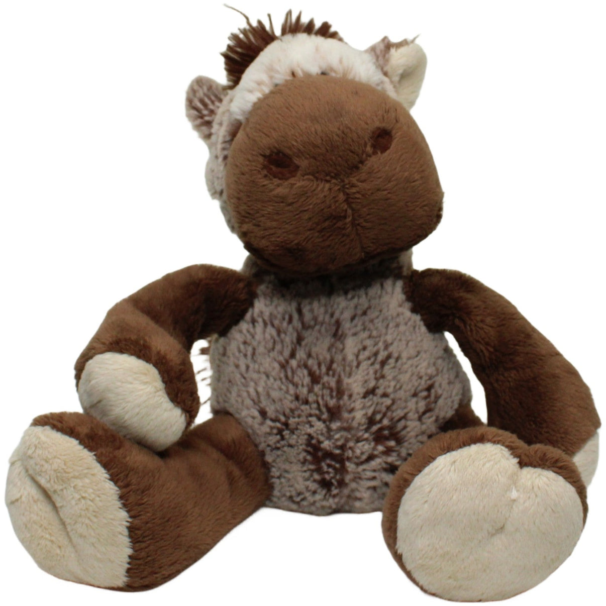 123000024004 Kuschelwuschel Karstadt, braunes sitzendes Schlenker Pferd Kuscheltier Kumpel Leo 25cm Beige Braun