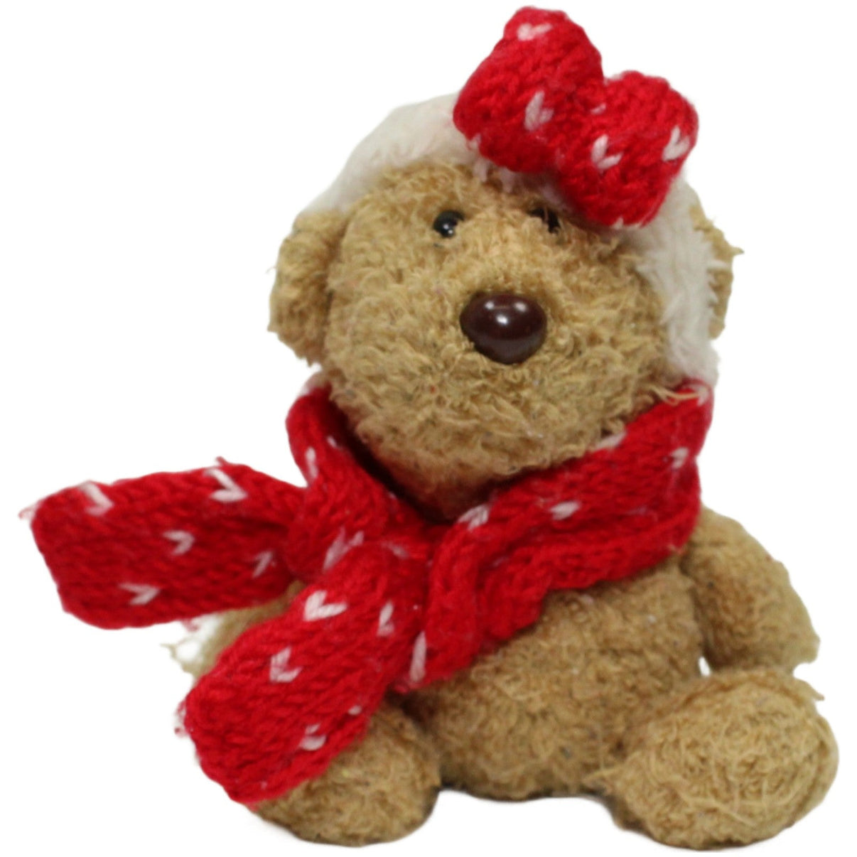 123000024007 BB Direkt Steinbeck, kleiner Teddybär mit Schal & Stirnband Kuscheltier Kumpel Leo 15cm Braun ebay - stofftiere