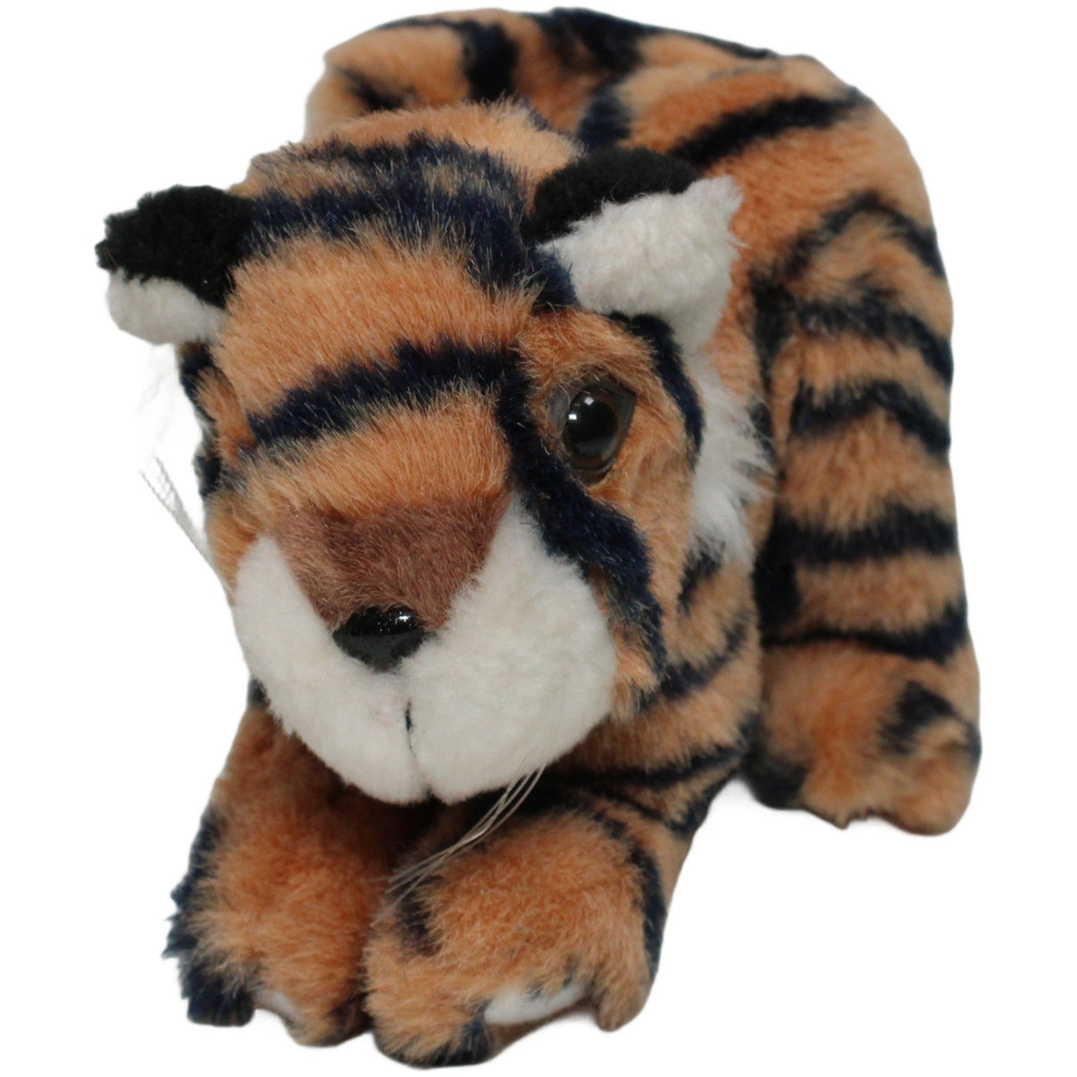 123000024031 Laura - Plüsch Süßer Tiger, liegend Kuscheltier Kumpel Leo 20cm _Vintage_ Braun