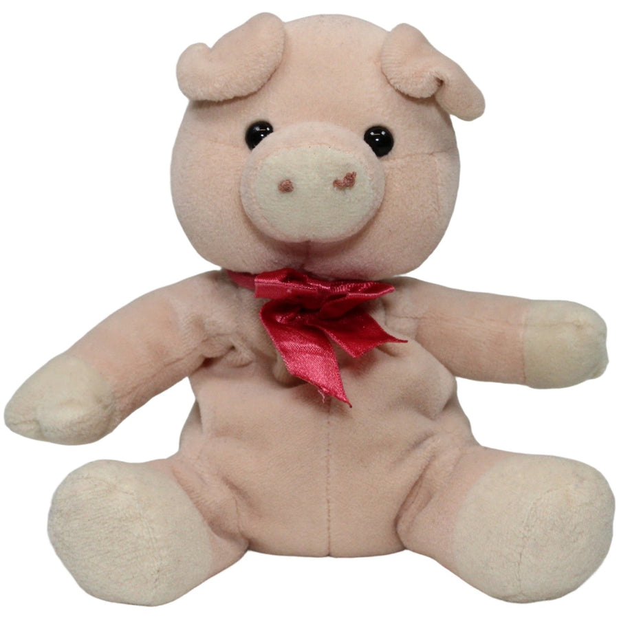 Süßes Schwein mit pinker Schleife