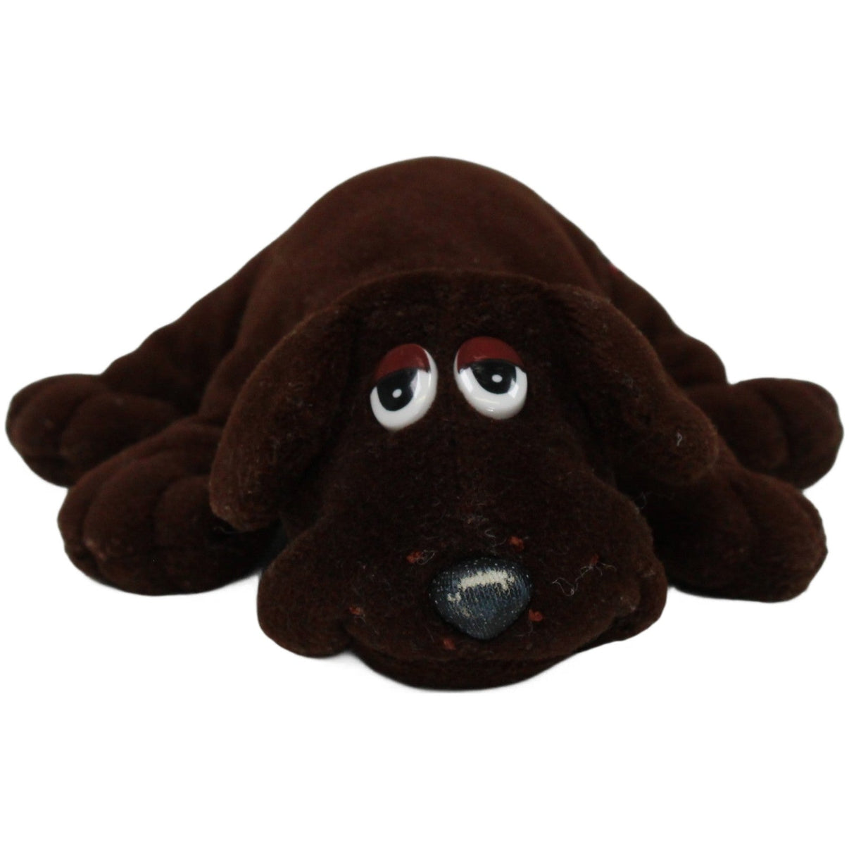 123000024055 Schildkröt Wauzi, dunkelbrauner Hund Kuscheltier Kumpel Leo 22cm _Vintage_ Braun
