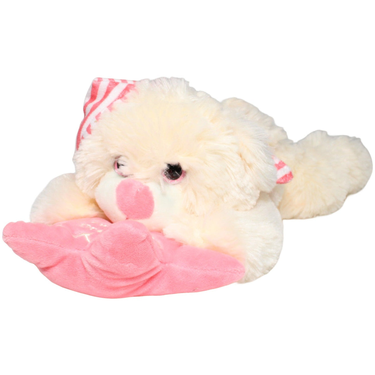 123000024123 Morgenroth Liegender Teddy mit rosa Sternenkissen Kuscheltier Kumpel Leo 35cm ebay - stofftiere Gebraucht