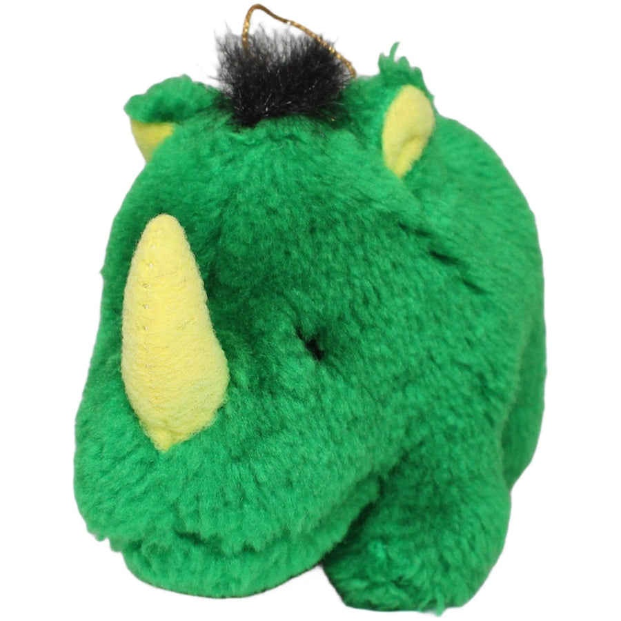 Kleines grünes Nashorn mit gelben Horn
