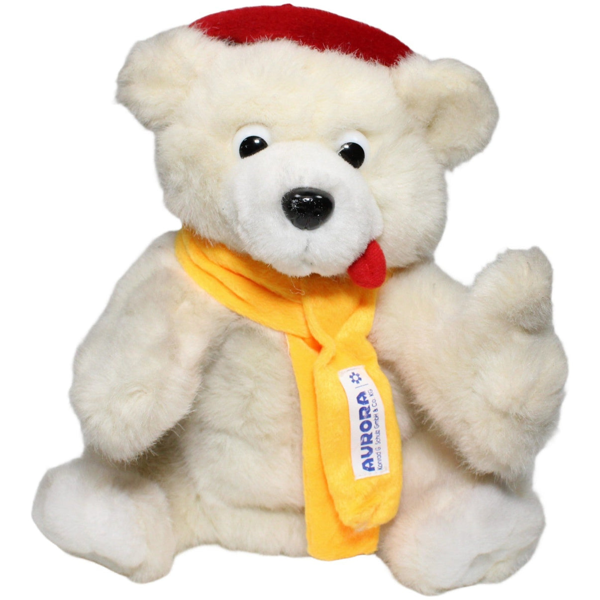 123000024137 AURORA Eisbär mit Schal & Zipfelmütze Handpuppe Kumpel Leo 25cm ebay - stofftiere Eisbär