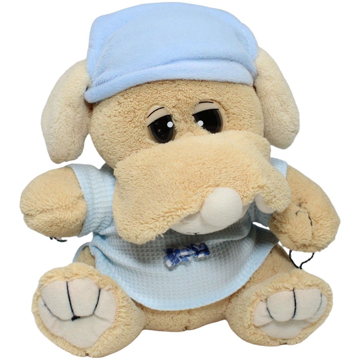 123000024179 Unbekannt Süßer Hund mit Schlafanzug Kuscheltier Kumpel Leo 21cm Beige Blau