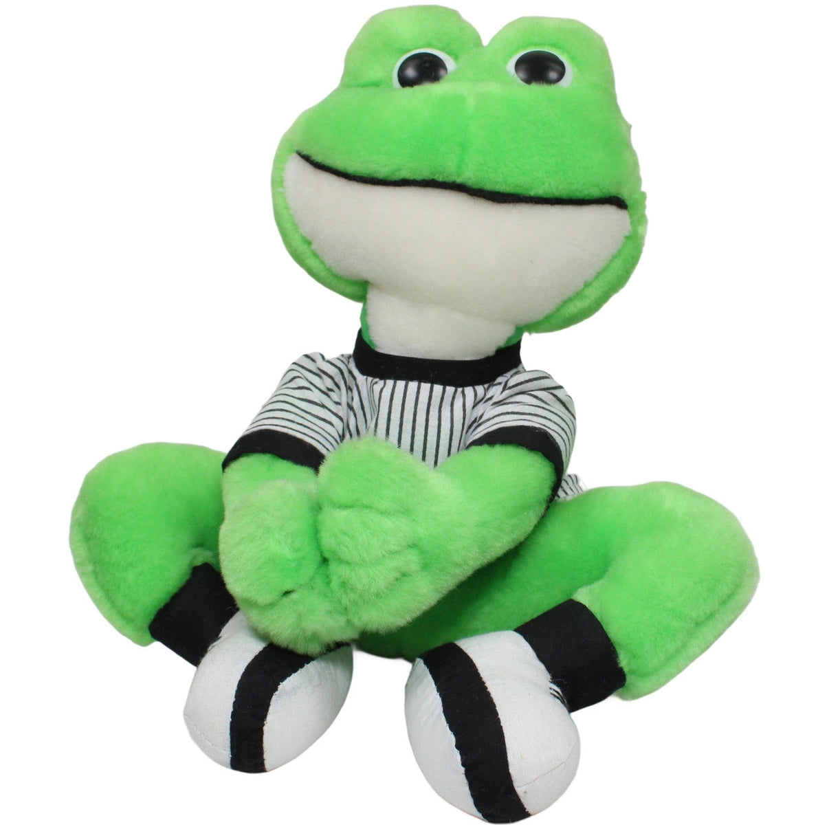 123000024367 GW Werbung Volksbank, süßer Frosch in Schiedsrichter - Oufit Kuscheltier Kumpel Leo 25cm ebay - 20 - stofftiere Gebraucht