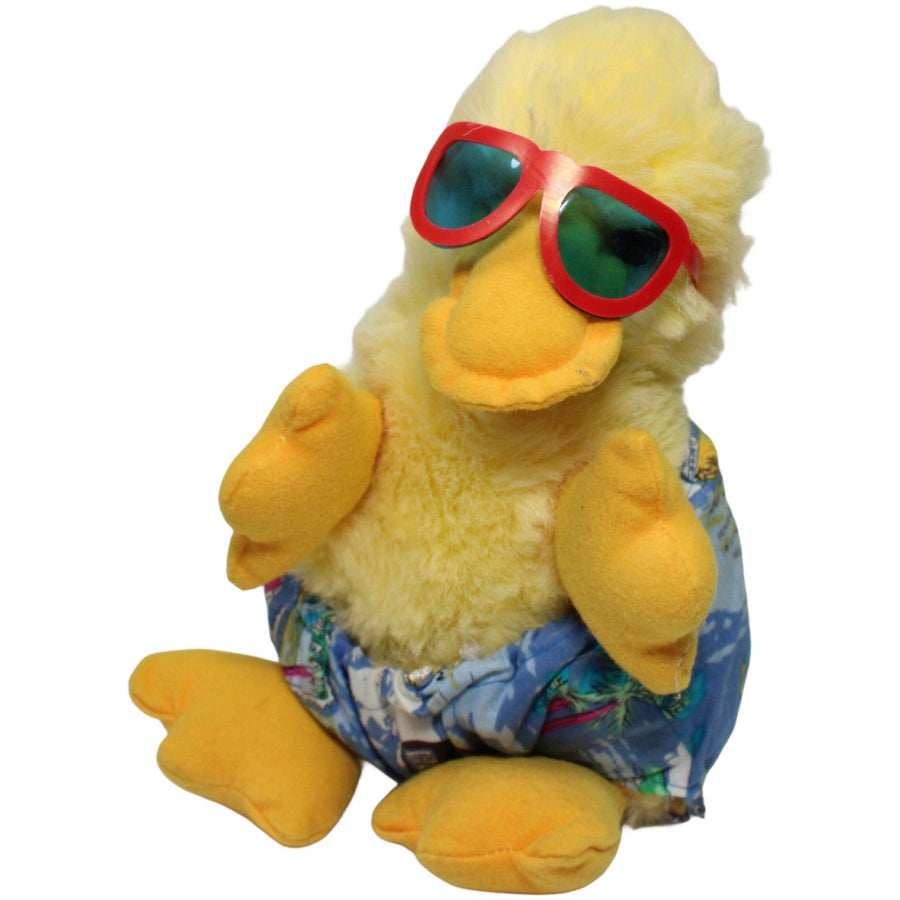 Coole Ente mit Badehose & Sonnenbrille, stehend
