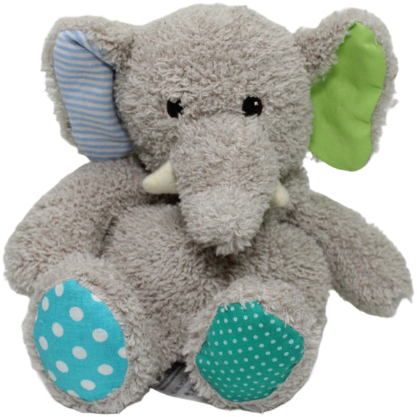 warmies, grauer Elefant mit bunten Ohren