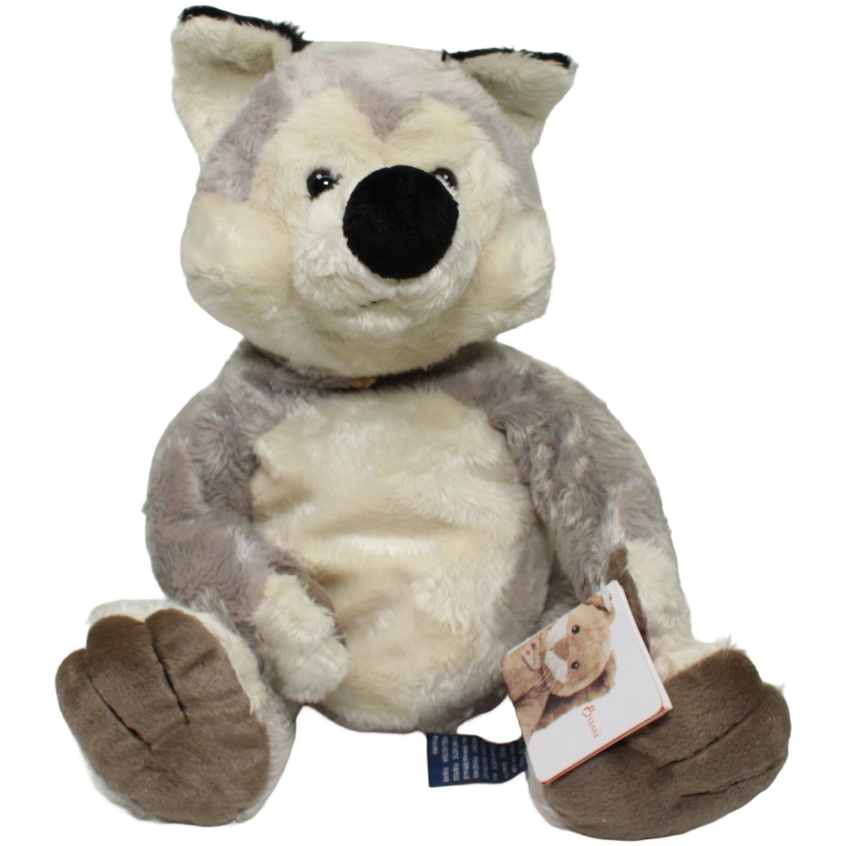 123000024438 Trudi Bussi, XL Wolf Kevin Kuscheltier Kumpel Leo 40cm ebay - neu - stofftiere Grau