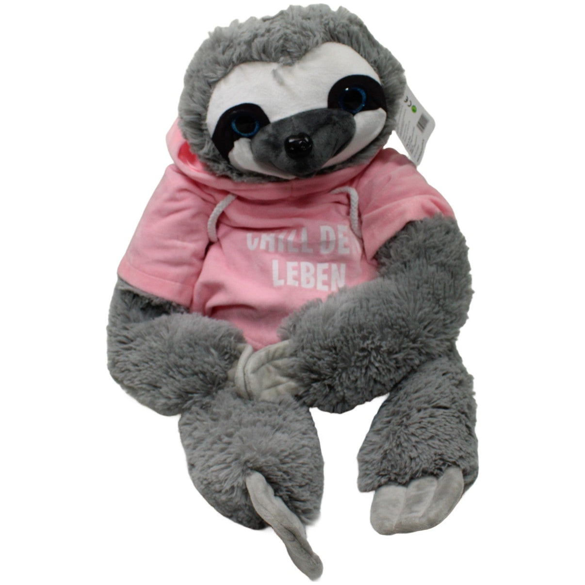 123000024559 FLOTI Flo´s Toys, XXL Faultier mit rosa Hoddie "Chill dein Leben" Kuscheltier Kumpel Leo 65cm ebay - neu - stofftiere Faultier