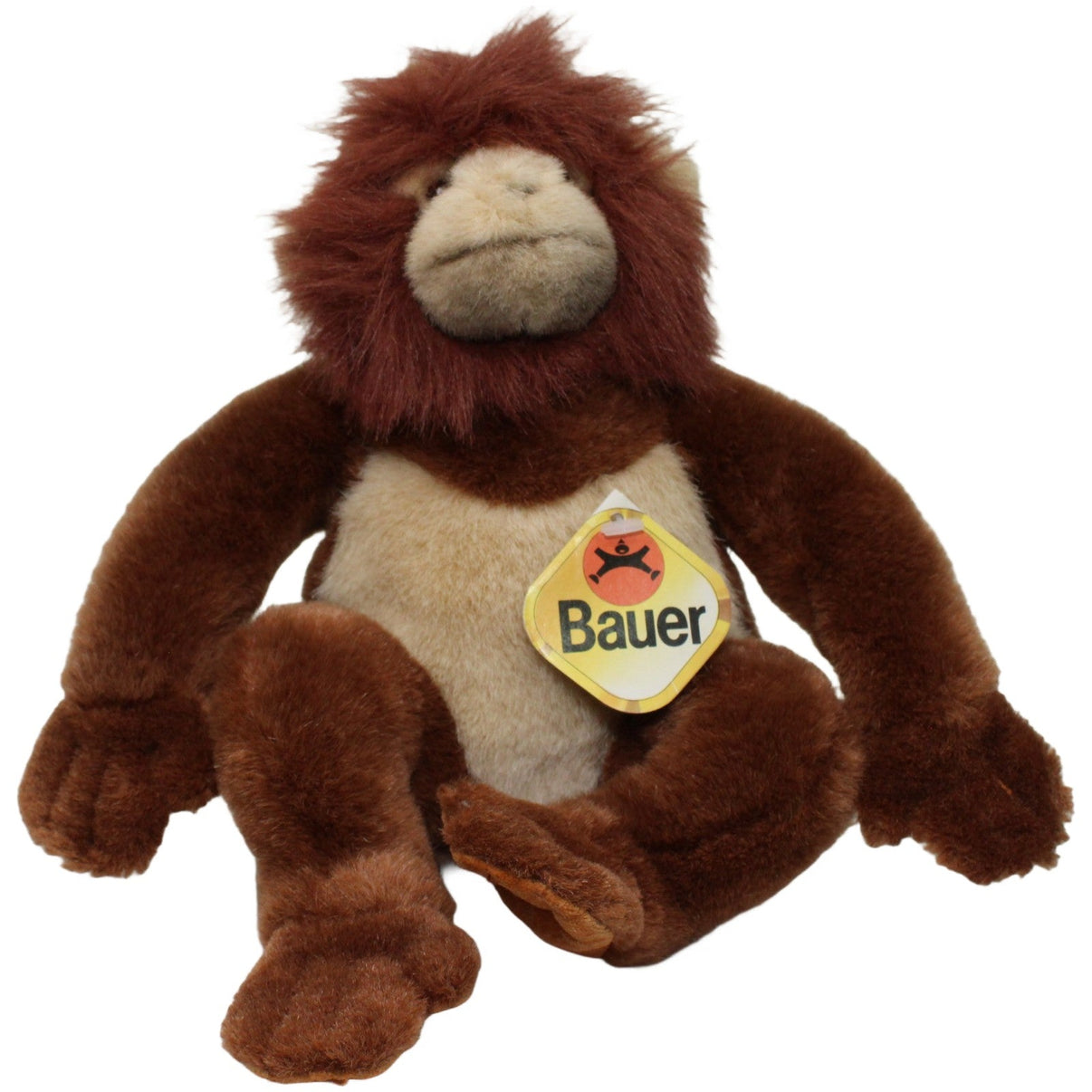 123000024613 Bauer Süßer Affe, sitzend Kuscheltier Kumpel Leo 20cm _Vintage_ Affe