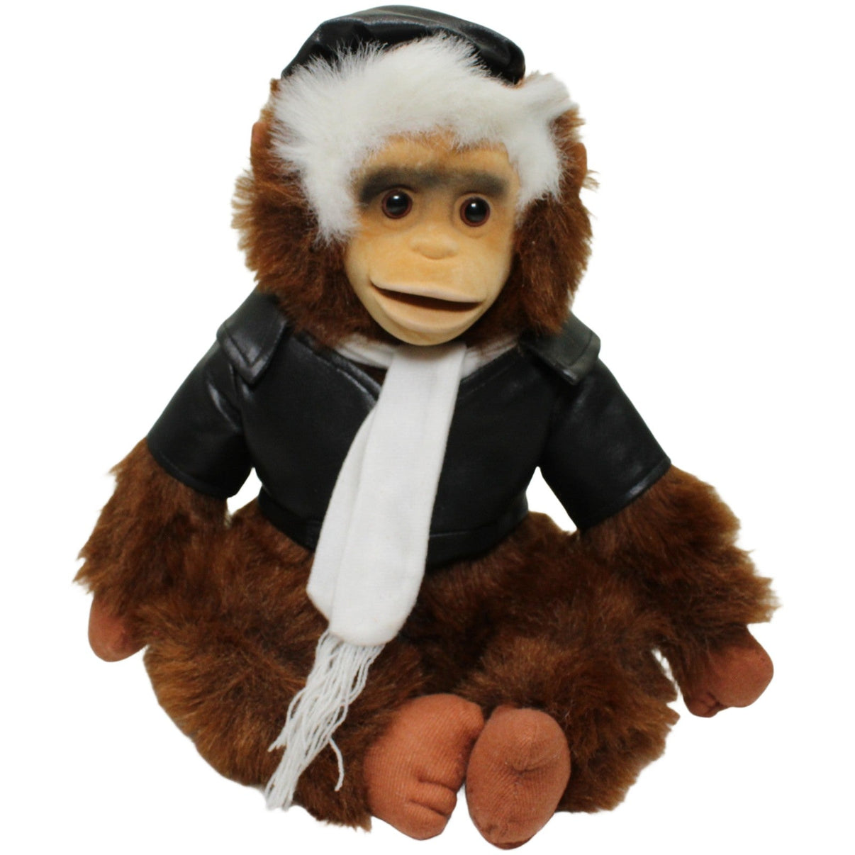 123000024674 KANGaROO Großer Affe mit Lederjacke "Easy Rider" Kuscheltier Kumpel Leo 35cm Affe Beige