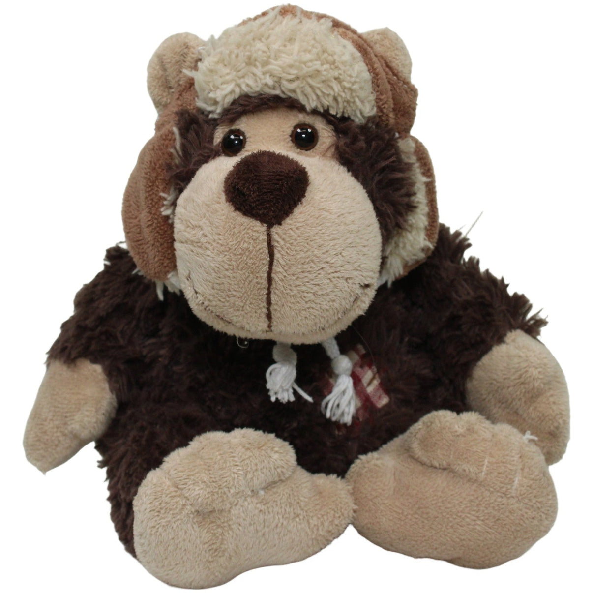 123000024719 Unbekannt Süßer Bär mit Wintermütze, sitzend Kuscheltier Kumpel Leo 20cm Beige Braun