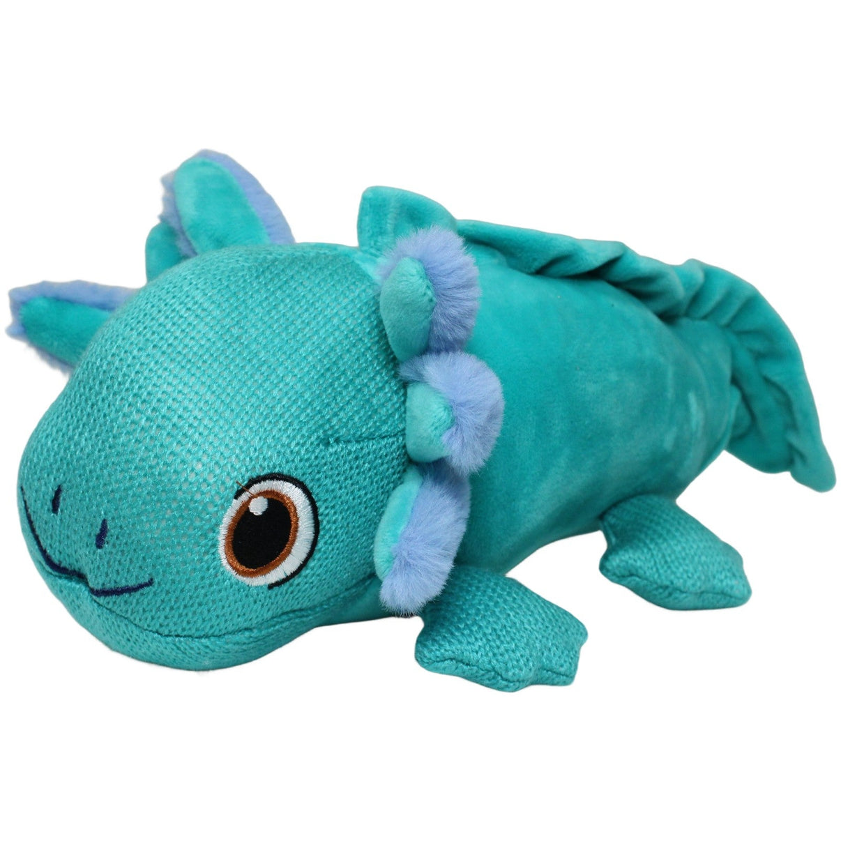 123000024821 Boost Collectibles Knitty Friends Wildlife, süßer Axolotl Kuscheltier Kumpel Leo 25cm Axolotl Blau
