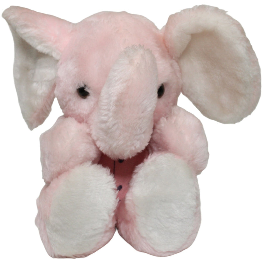 Rosa Elefant mit Fliege, sitzend