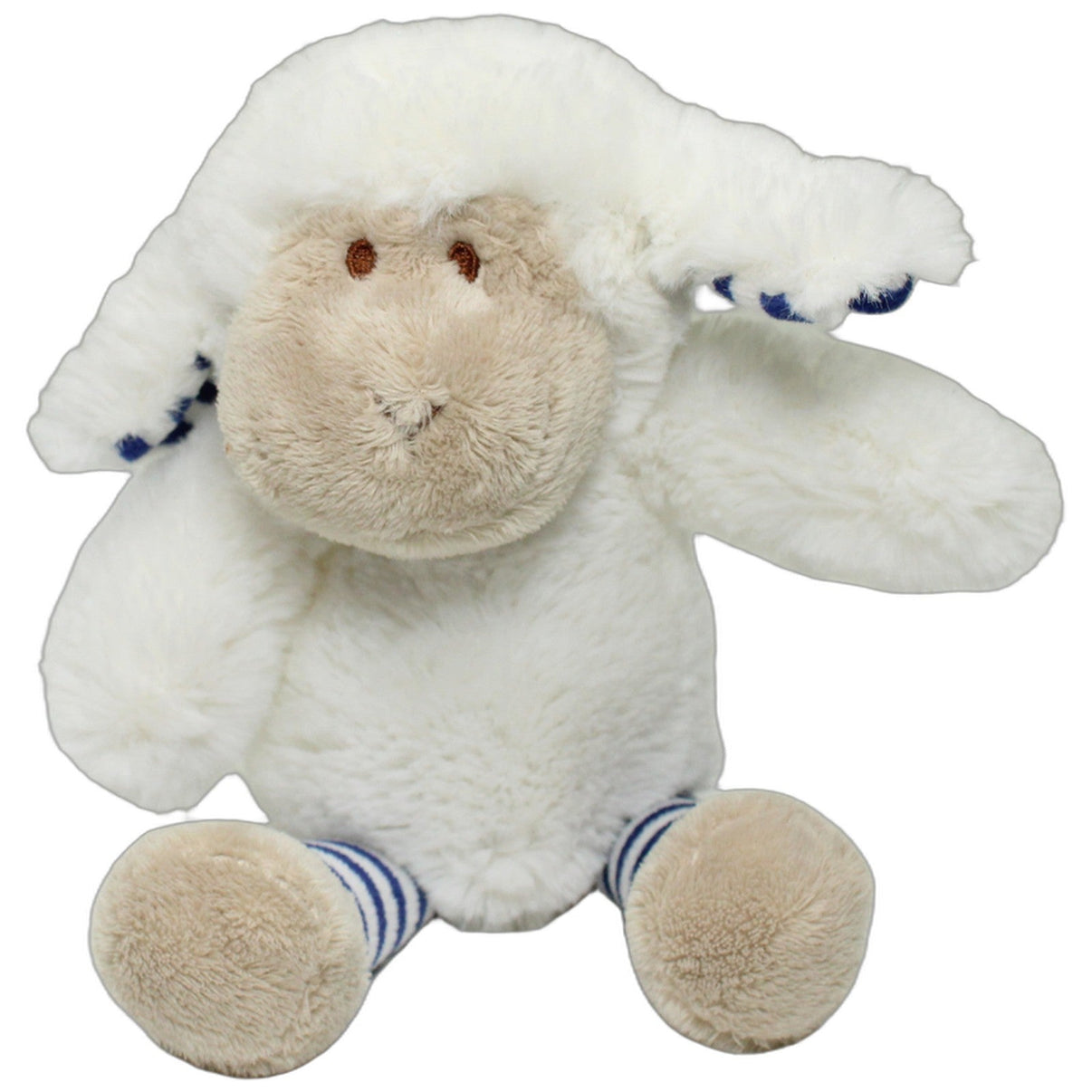 123000024910 Unbekannt Schlenker Schaf mit gesteiften Ohren & Beinen Kuscheltier Kumpel Leo 20cm Beige Blau