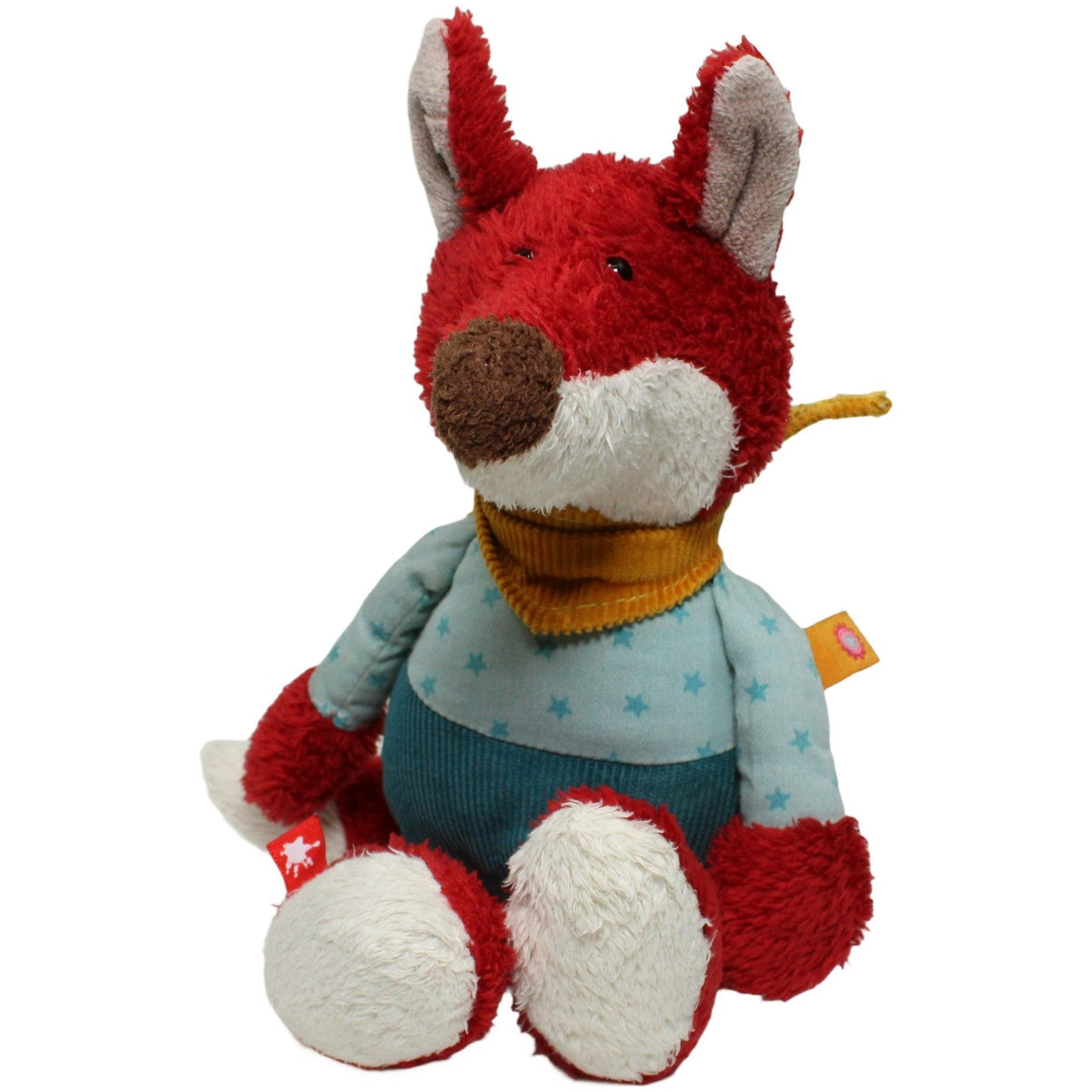 123000024913 Sigikid Süßer Fuchs mit Halstuch Spieluhr Kumpel Leo 30cm Baby & Kleinkind Blau