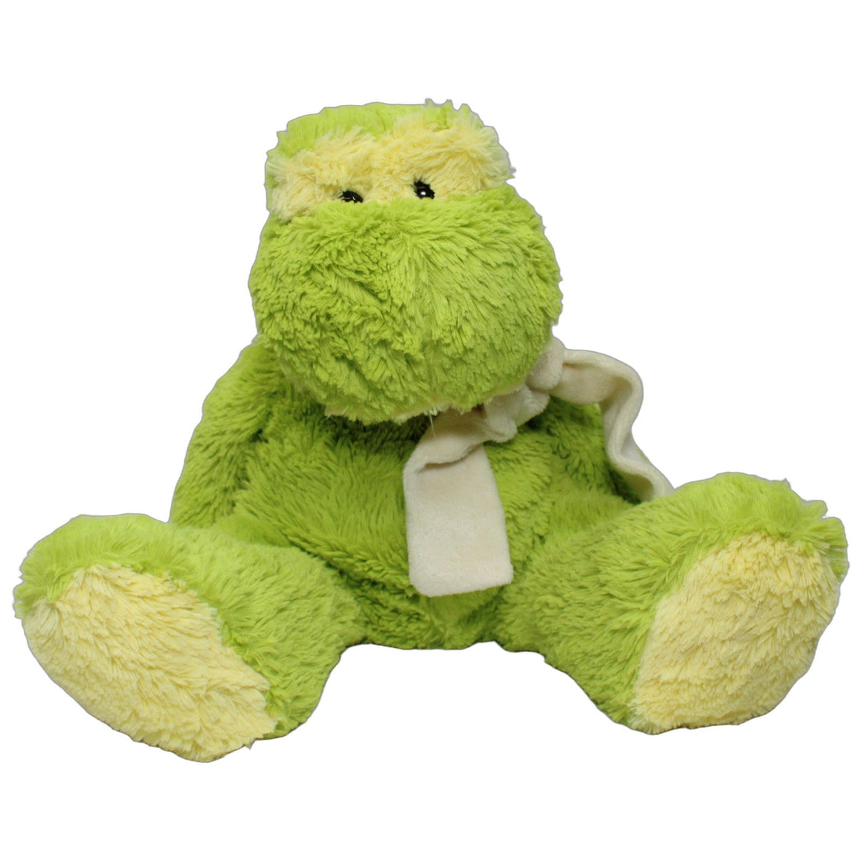 123000024924 Frank Flechtwaren Süßer Frosch mit Schal, sitzend Kuscheltier Kumpel Leo 30cm Beige ebay-stofftiere