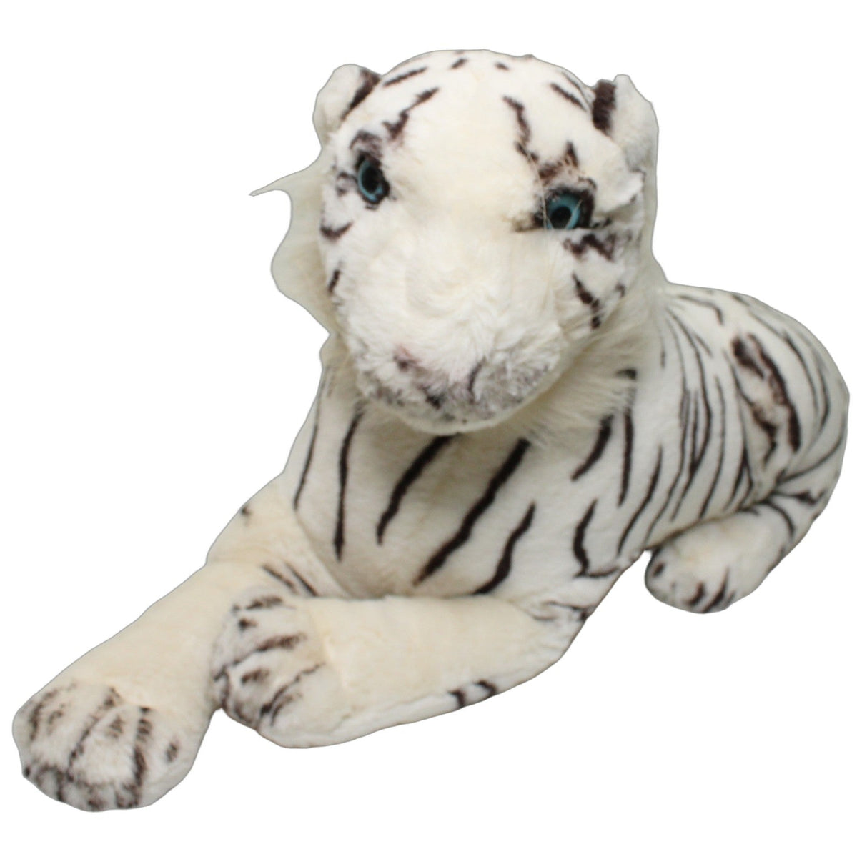 123000024933 Althans Club Großer weißer Tiger mit Styroporkopf, liegend Kuscheltier Kumpel Leo 50cm ebay-20-stofftiere Gebraucht