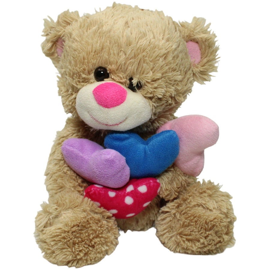 Süßer Teddybär mit mehreren Herzen