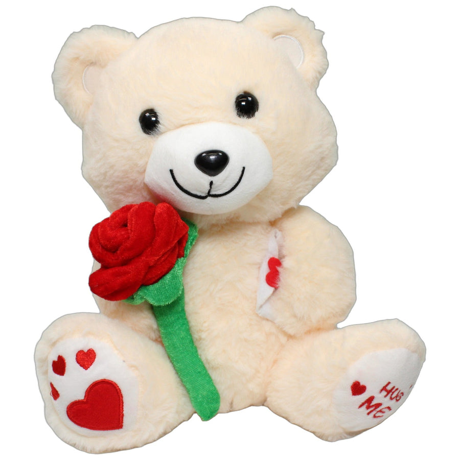 Teddybär mit Rose und Briefumschlag