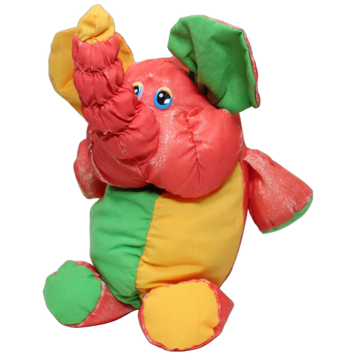 123000024982 Unbekannt Bunter Ballonseide Elefant Kuscheltier Kumpel Leo 23cm _Vintage_ ebay-20-stofftiere
