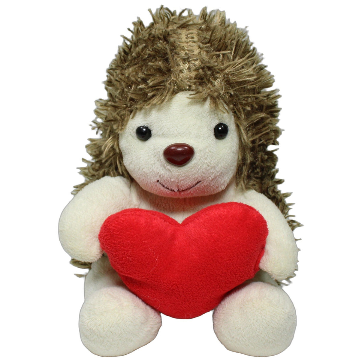 123000025062 TEDI Kuschel-Freunde, süßer Igel mit Herz Kuscheltier Kumpel Leo 20cm Beige Braun