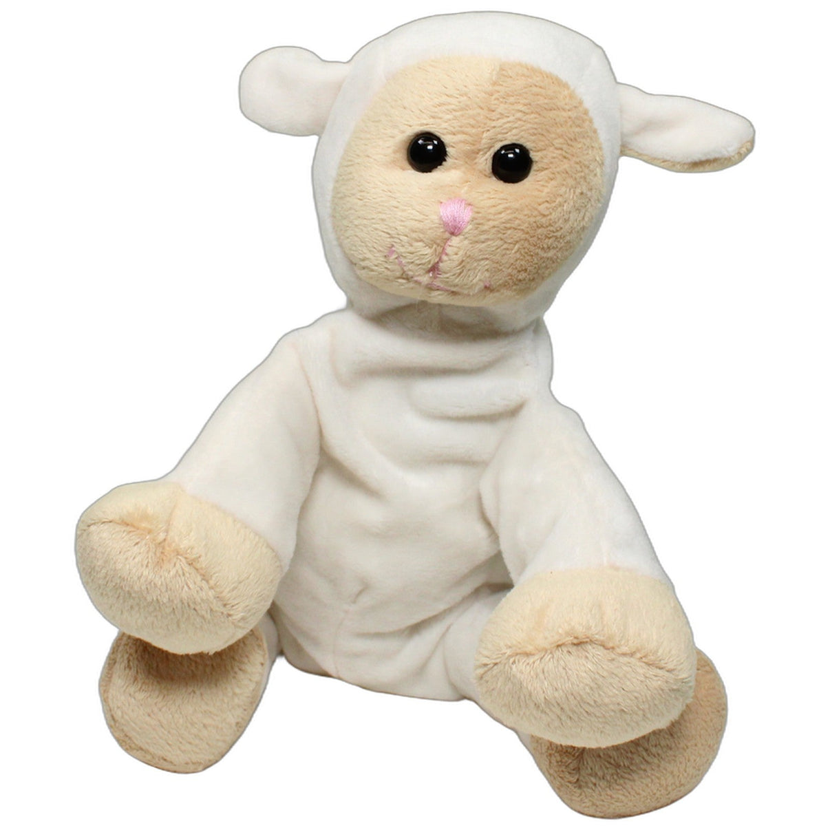 123000025076 Fellhof Süßes Schaf, sitzend Kuscheltier Kumpel Leo 20cm Beige ebay-stofftiere