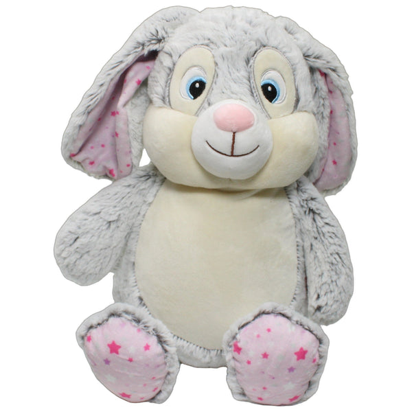 XL grauer Hase mit Sternchen, sitzend