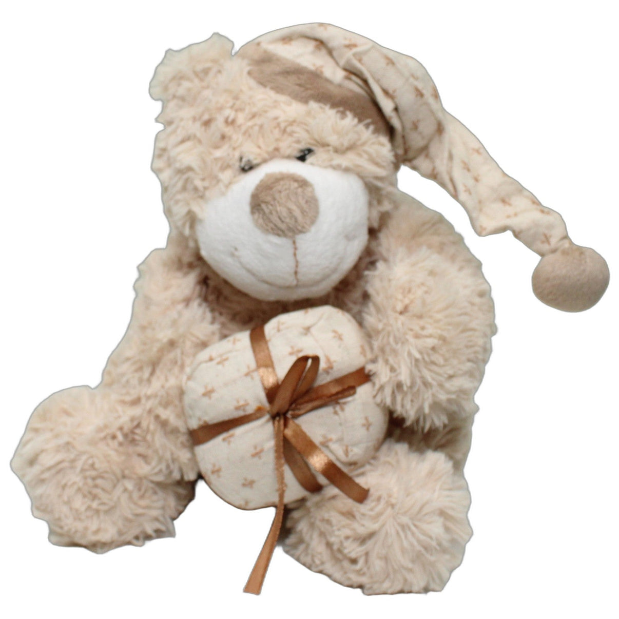 123000025080 TFC 51 Bär mit Zipfelmütze & Geschenk, sitzend Kuscheltier Kumpel Leo 23cm Beige ebay-stofftiere
