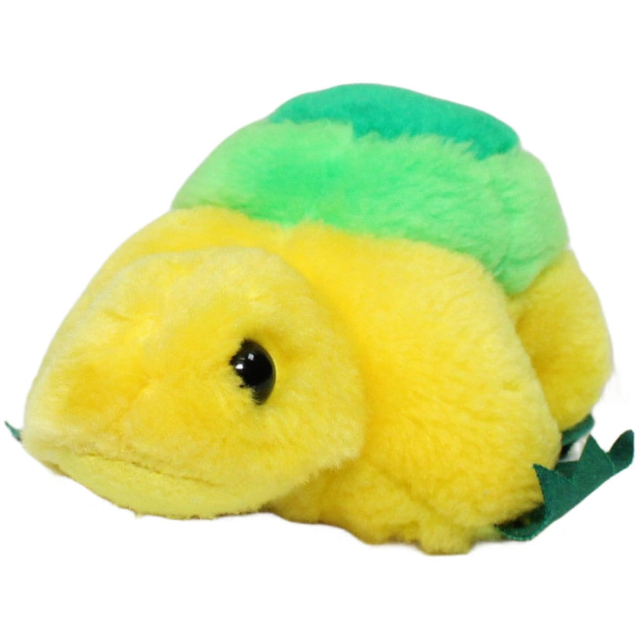 Gelbe Schildkröte mit grünem Panzer, klein