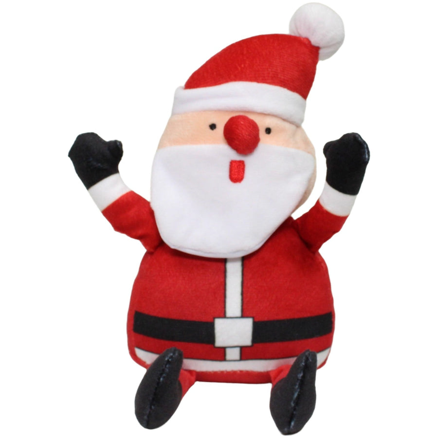 Weihnachtsmann mit Mütze, sitzend