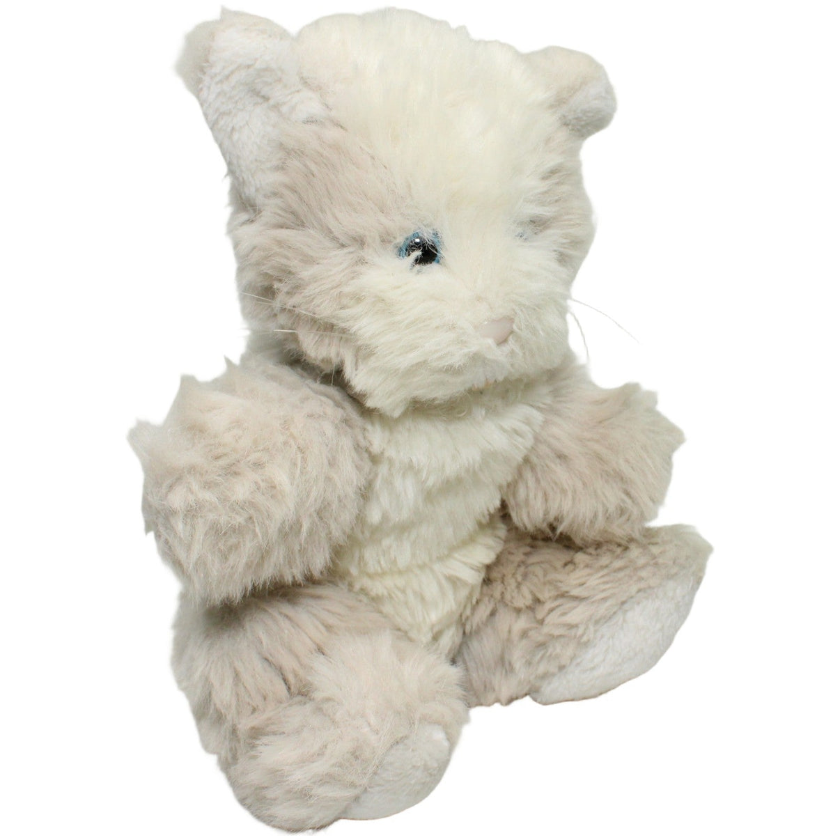 123000025210 Unbekannt Katze mit herausgestreckter Zunge, sitzend Kuscheltier Kumpel Leo 30cm Beige ebay-stofftiere