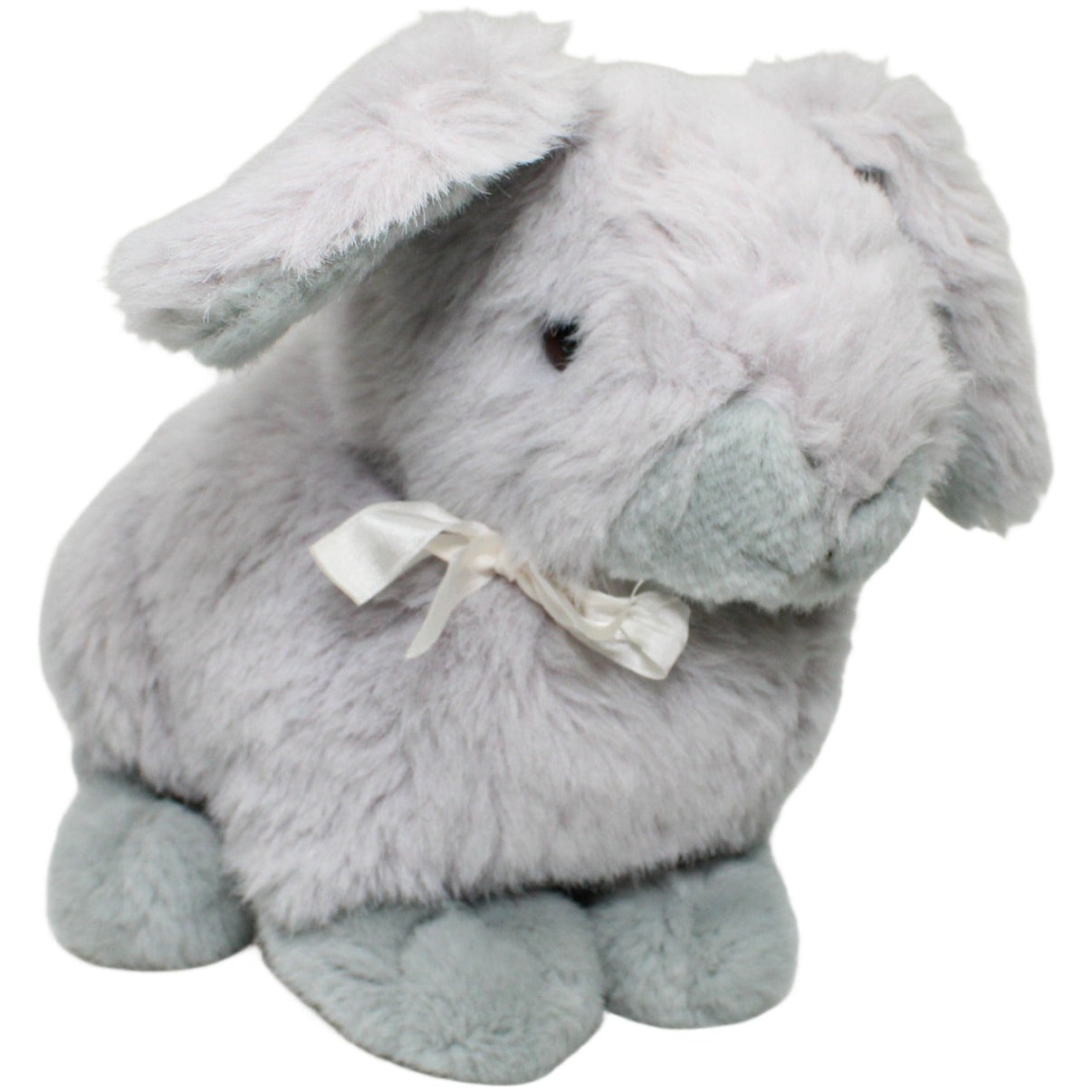 123000025211 Haas & Haas Grauer Hase mit Schleife, sitzend Kuscheltier Kumpel Leo 25cm ebay-stofftiere Gebraucht