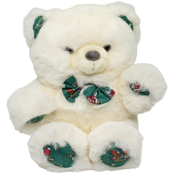 Weißer Teddy mit weihnachtlichem Muster