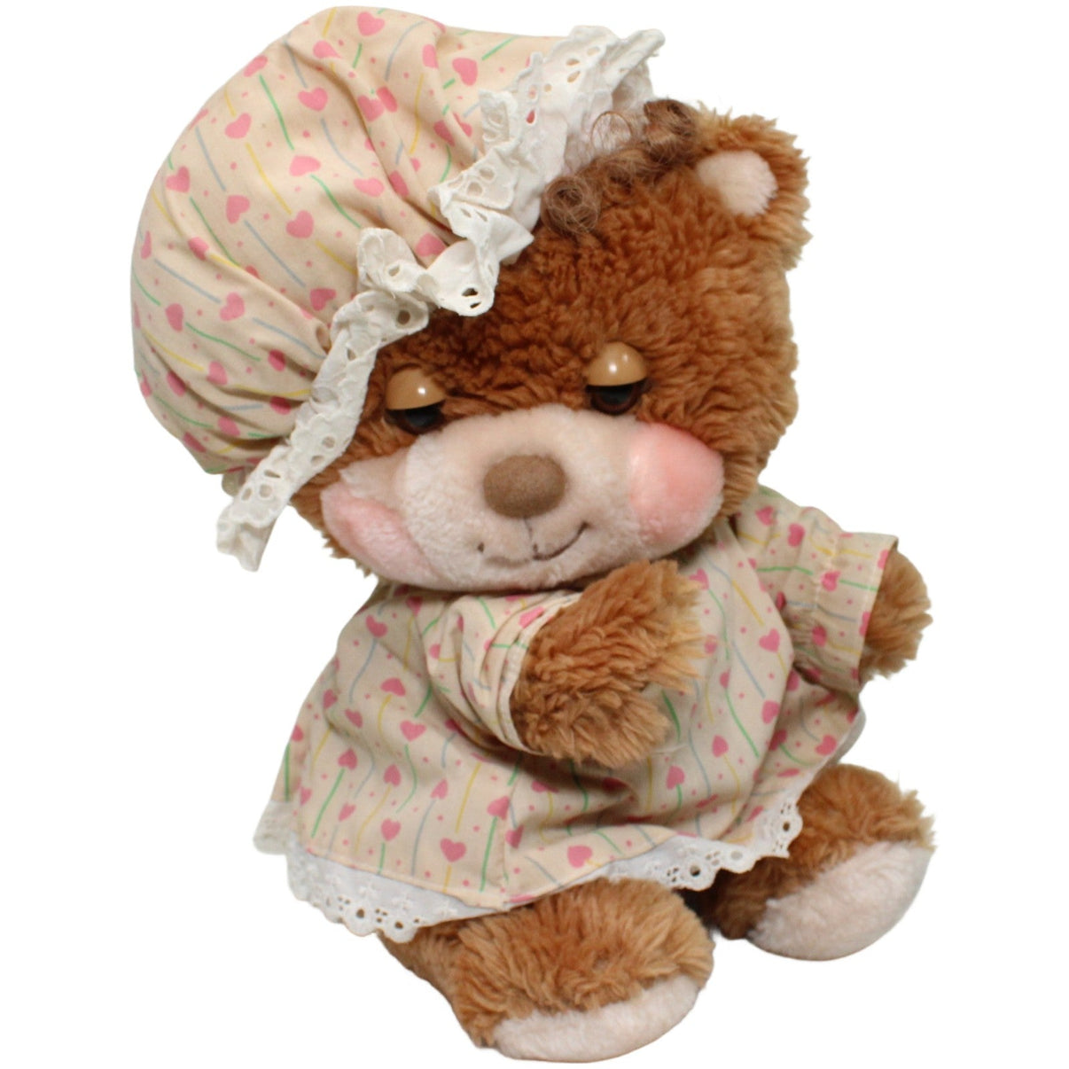 123000025227 Fisher-Price Teddy Besty Bear mit Nachthemd Kuscheltier Kumpel Leo 1987 30cm _Vintage_