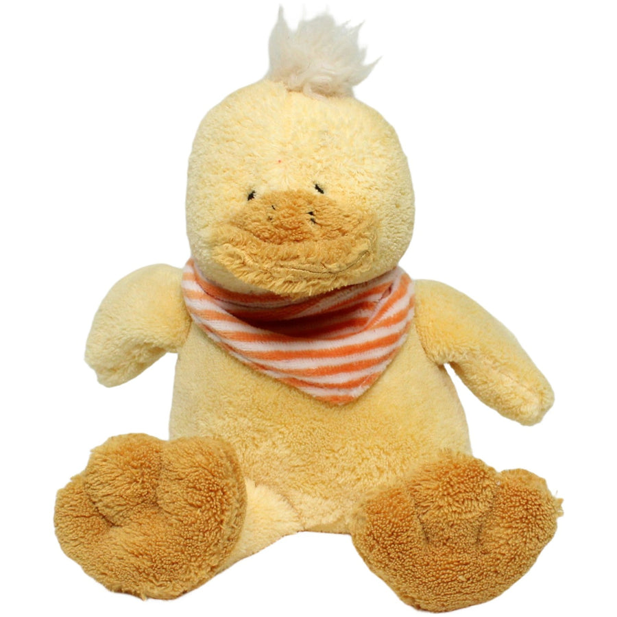 Gelbe Ente mit Halstuch, sitzend