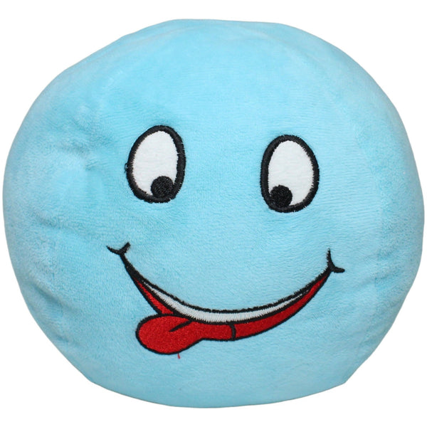 Lustiger Ball mit Gesicht, blau