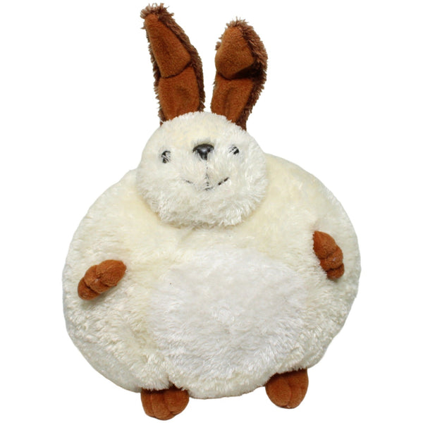Runde Hase mit dunkelbraunen Ohren