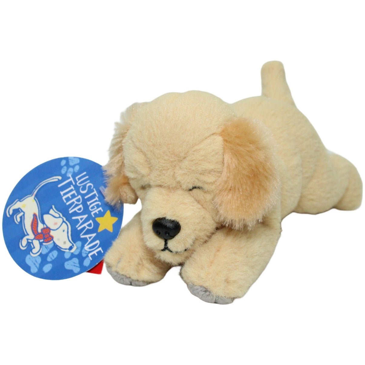 123000025285 Die Spiegelburg Lustige Tierparade, schlafender Hund Isi Kuscheltier Kumpel Leo 16cm Beige ebay-neu-stofftiere