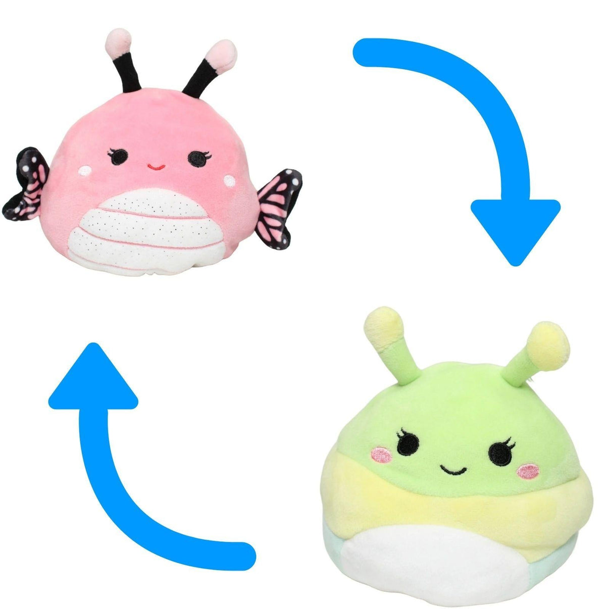 123000025312 Kellytoy Flip A Mellows, Schmetterling & Raupe Kuscheltier Kumpel Leo 10cm ebay-stofftiere Gebraucht
