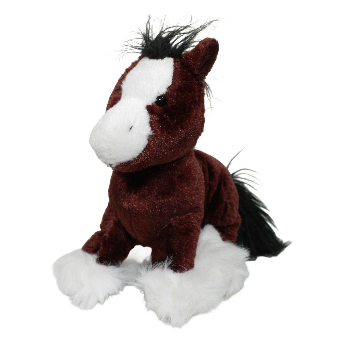 123000025349 GANZ-Cheektowaga Braun-weißes Pferd mit schwarzer Mähne Kuscheltier Kumpel Leo 25cm Braun ebay-stofftiere