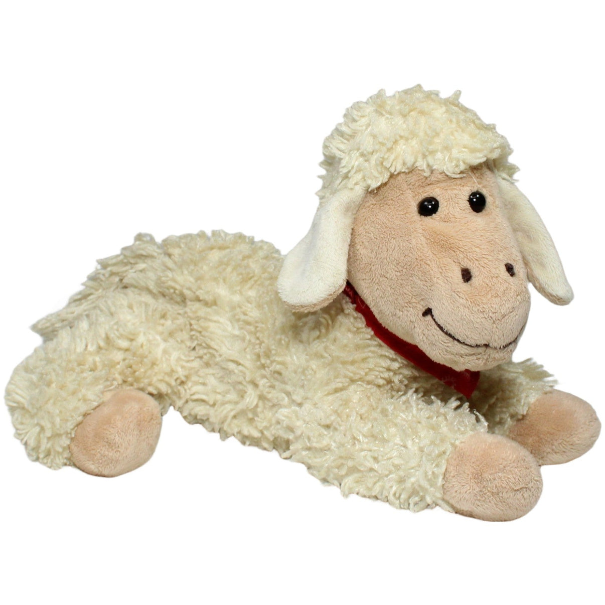 123000025376 Kuschelwuschel Süßes Lamm mit rotem Halstuch, liegend Kuscheltier Kumpel Leo 25cm Beige ebay-20-stofftiere