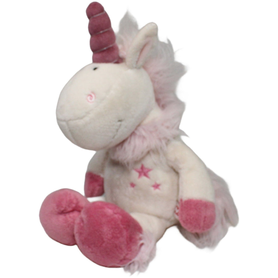 Weißes XL Einhorn mit Sternen, sitzend