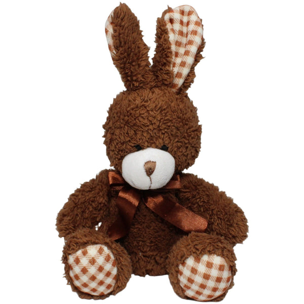 Brauner Hase mit Schleife, sitzend