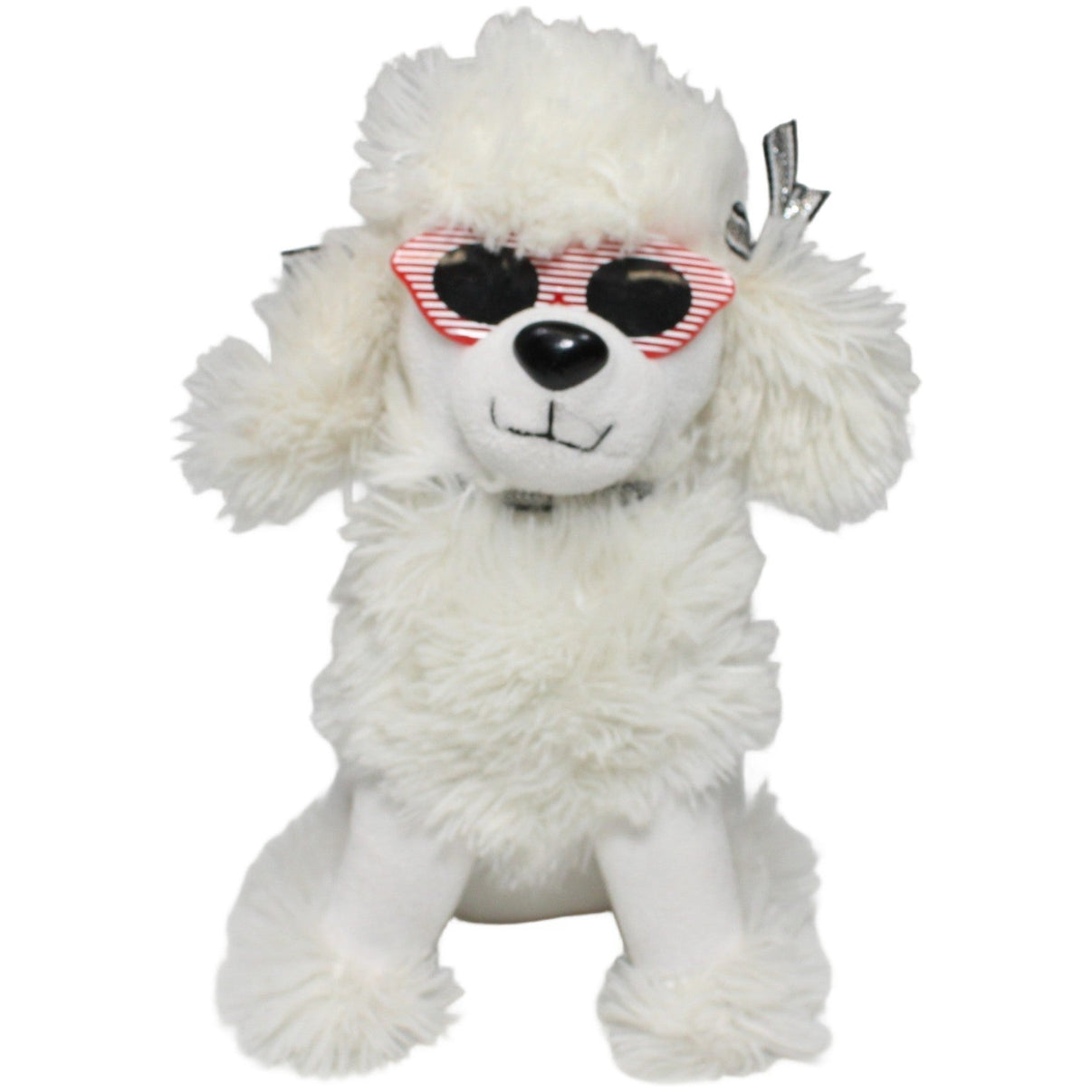 123000025427 Paul Import Weißer Pudel mit Sonnenbrille, sitzend Kuscheltier Kumpel Leo 24cm ebay-stofftiere Gebraucht