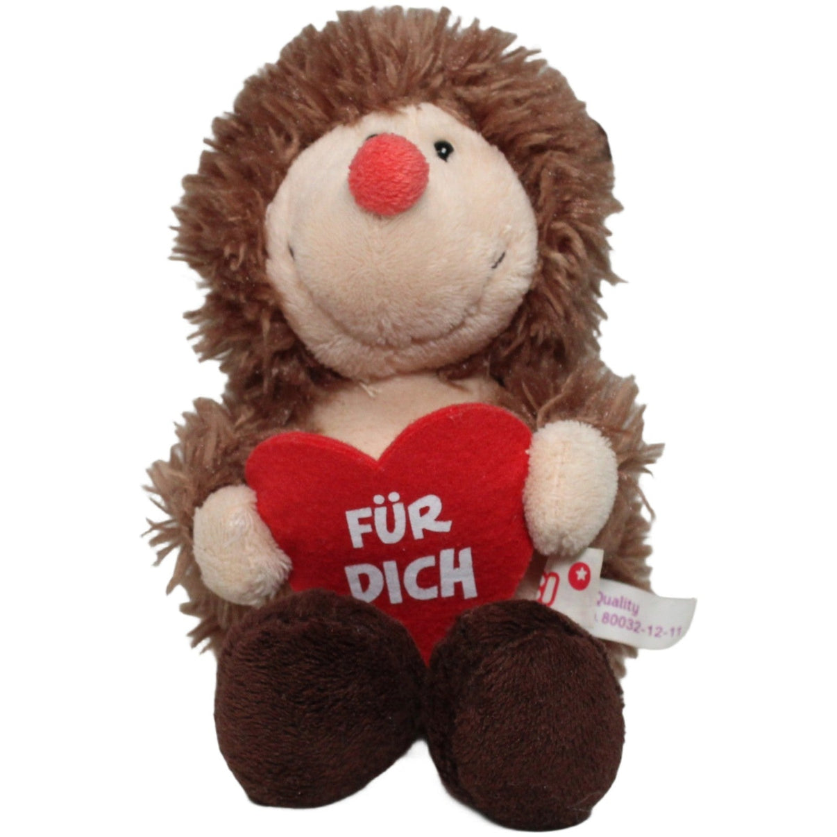 123000025436 NICI Brauner Igel mit Herz "FÜR DICH" Kuscheltier Kumpel Leo 15cm Beige Braun