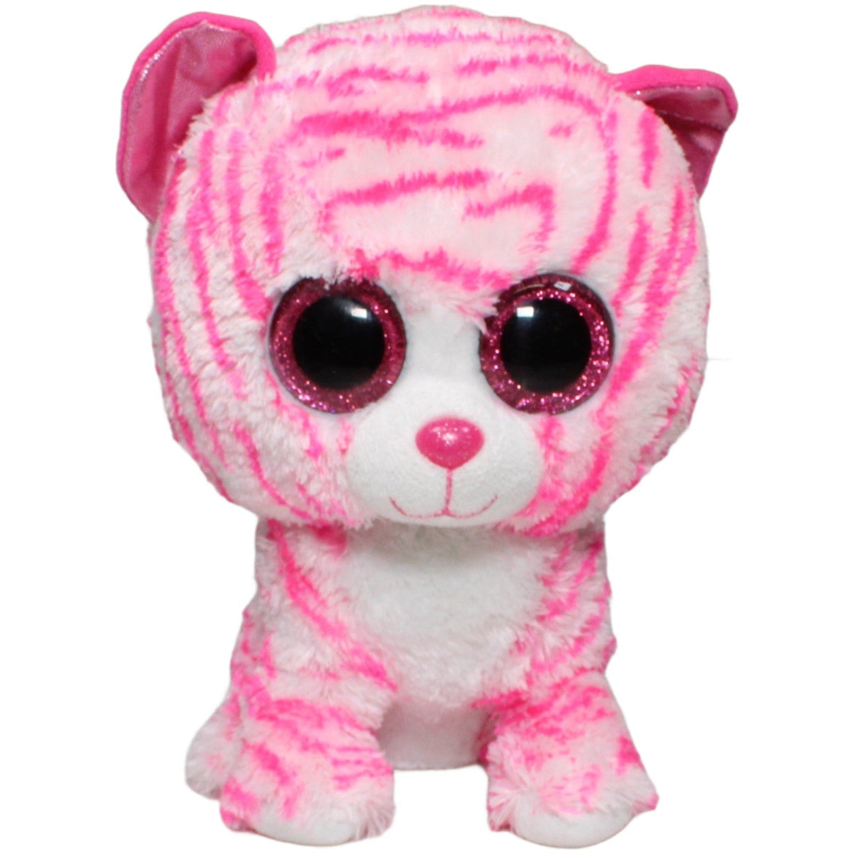 123000025444 TY Tiger Asia mit Glitzeraugen, rosa-weiß Kuscheltier Kumpel Leo 2015 22cm ebay-stofftiere